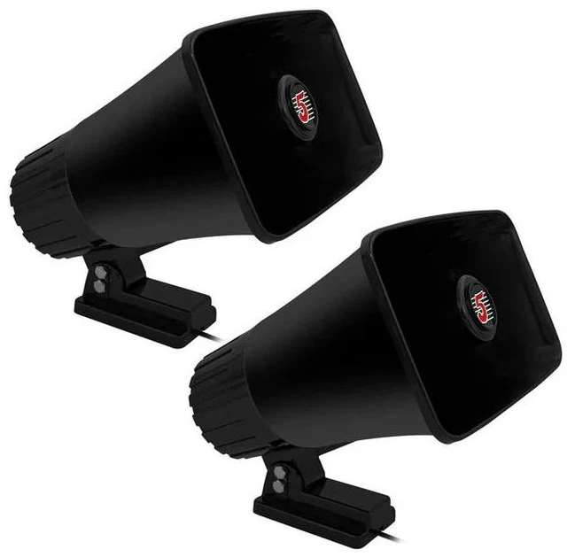Main image of 5 Core PA Speaker Pair 5 x 8 Inch 65W Bull Horn Loud Audio Indoor Outdoor PA Speakers System 8Ohm Reflex Megaphone Mounting Bracket & Hardware Included Black - HW 508 BLK 2PCS