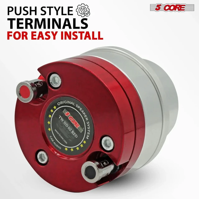 Alt view image 3 of 7 - 5 Core Inc. 3.5 Inch Tweeters 60W Max 30W RMS 25.4mm Voice Coil Super Tweeter Car Audio