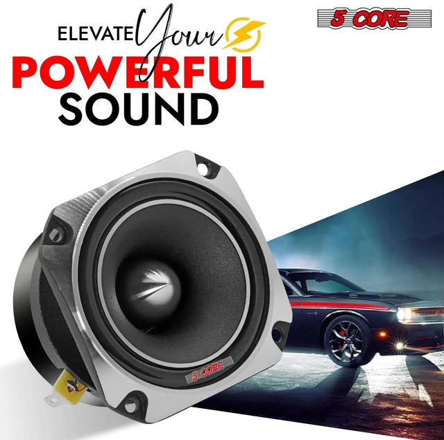 Alt view image 7 of 7 - 5 CORE Tweeters Speakers Car Audio Pair 600W Combined Peak 4 Ohm 3.5 Inch Aluminum Super Bullet Tuiters para Sonido para Carro - TW BLT 150 CH Pair