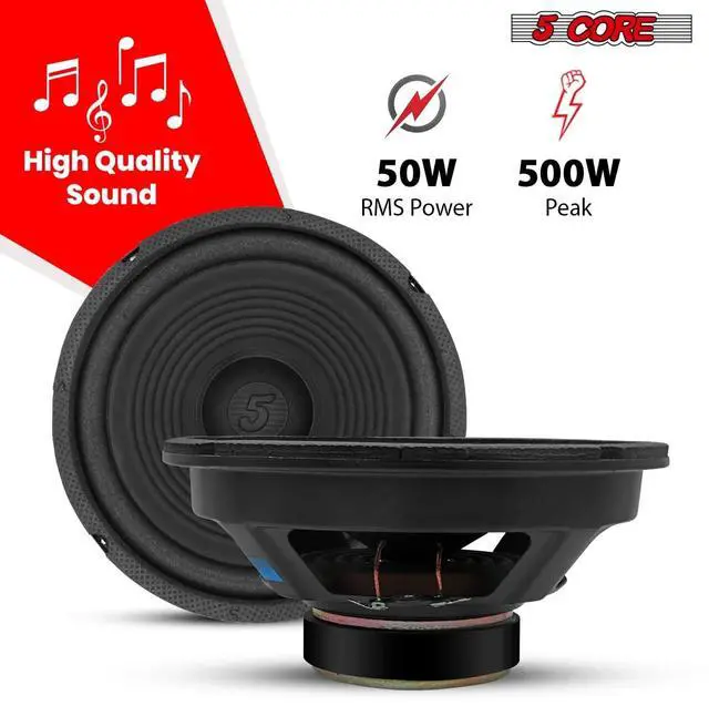 Alt view image 2 of 7 - 5 Core 8 Inch Car Woofer Audio 4Pcs 1000W 4Ohm Deep Bass Subwoofer Component Loud Speaker System