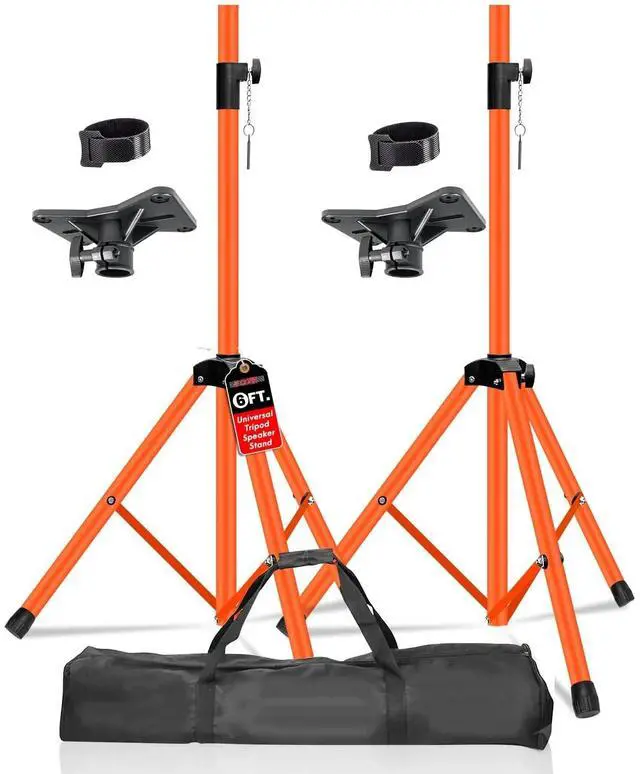 Main image of 5 Core Speaker Stand Tripod Pair Heavy Duty Adjustable 72" Universal Mount for PA DJ Studio w Bag