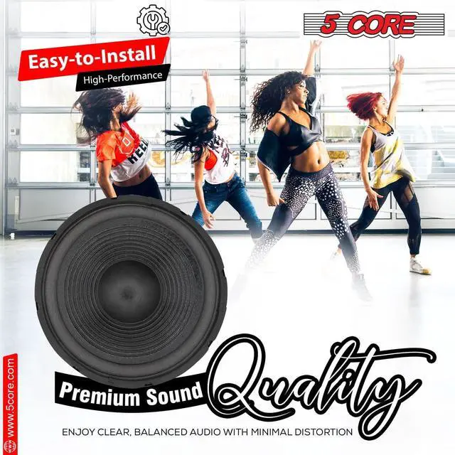 Alt view image 4 of 7 - 5 Core 12 Inch DJ Subwoofer Speaker 1200W Peak 8Ohm Audio Replacement Sub woofer
