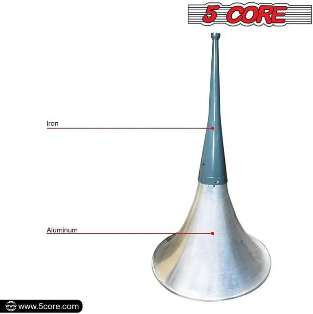 Alt view image 4 of 7 - 5 Core 22 inch Aluminum Indoor Outdoor Trumpet PA Horn Speaker Long Range Waterproof Reflex Horn TH 22