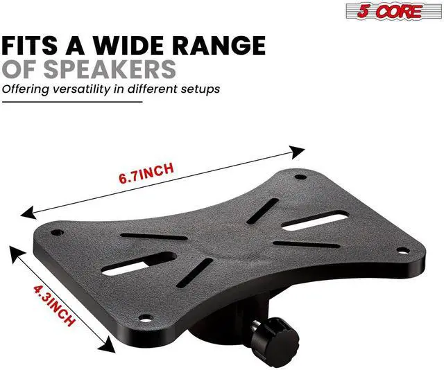 Alt view image 4 of 7 - 5 Core Speaker Stand Tripod Heavy Duty Adjustable 36" Universal Mount for PA DJ Studio