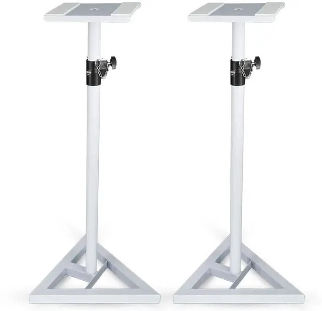 Main image of 5 Core Speaker Stand 2Pc Heavy Duty Adjustable Telescoping Height 59.5" Triangle Base 100Lb Capacity