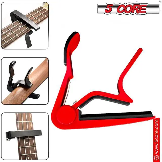 Alt view image 2 of 7 - 5Core Capo Acoustic Electric Guitar 4Pcs 6 String Kapo Clip For Banjo Mandolin Ukulele