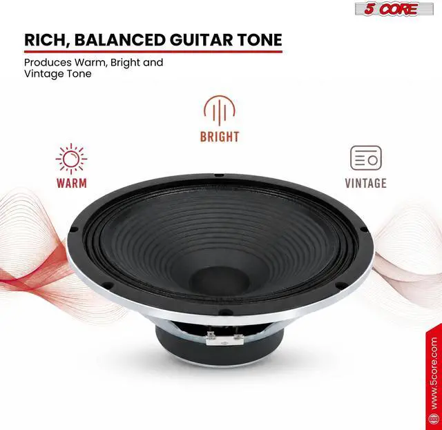 Alt view image 3 of 7 - 5Core 10 Inch Guitar Speaker 60W 16Ohm 25Oz Magnet 1.25" VC Amplifier Cabinet Driver