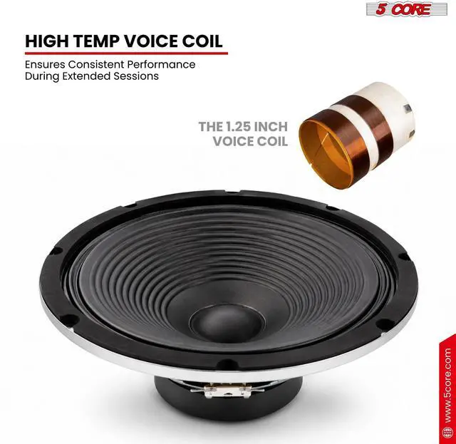 Alt view image 5 of 7 - 5Core 10 Inch Guitar Speaker 60W 16Ohm 25Oz Magnet 1.25" VC Amplifier Cabinet Driver
