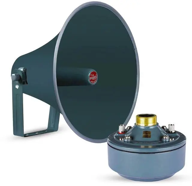 Main image of 5Core PA Horn Speaker Set 2" Compression Driver 600W 16 Ohm Weatherproof Aluminum Body 18 TPI Thread