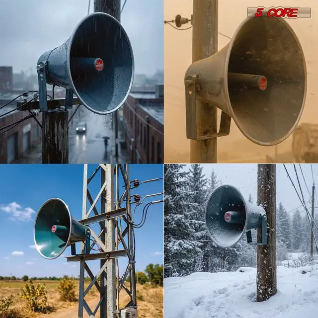 Alt view image 3 of 7 - 5Core PA Horn Speaker Set 2" Compression Driver 600W 16 Ohm Weatherproof Aluminum Body 18 TPI Thread