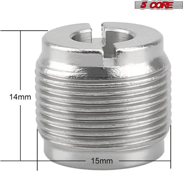 Alt view image 2 of 7 - 5 Core Mic Stand Adapter 12 Pieces 3/8 Female to 5/8 Male Screw Thread Conversion Connector for Microphone Stands Boom Arms Camera Tripod - MS ADP M SLV 38F-58M 12PCS