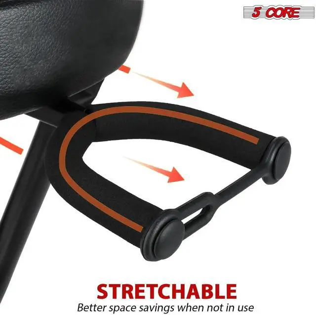 Alt view image 5 of 7 - 5 Core Guitar Stool Adjustable Backrest Piano Chair 3.15" Padded Seat Music Stand