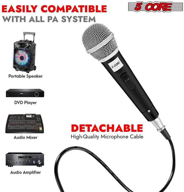 Alt view image 5 of 13 - 5 Core XLR Microphone Dynamic Mic Karaoke Singing Studio Mics Handheld Microfono - PM 18
