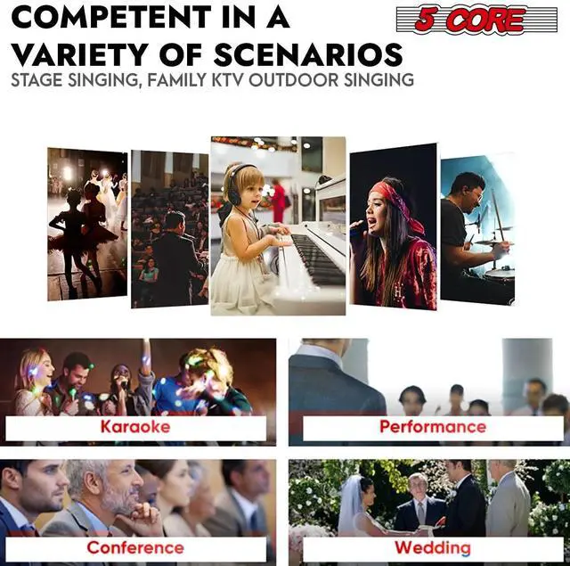 Alt view image 7 of 13 - 5 Core XLR Microphone Dynamic Mic Karaoke Singing Studio Mics Handheld Microfono - PM 18