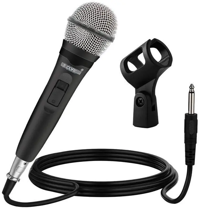Main image of 5 Core Professional Dynamic Microphone Cardioid Unidirectional Handheld Mic Karaoke Singing Wired Microphones with Detachable XLR Cable Mic Clip - PM 600