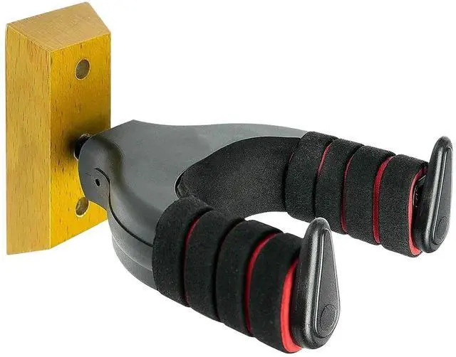 Main image of 5 Core Guitar Wall Mount Hanger Auto Lock, Sturdy Holder for Guitars GH ABS R 1PC