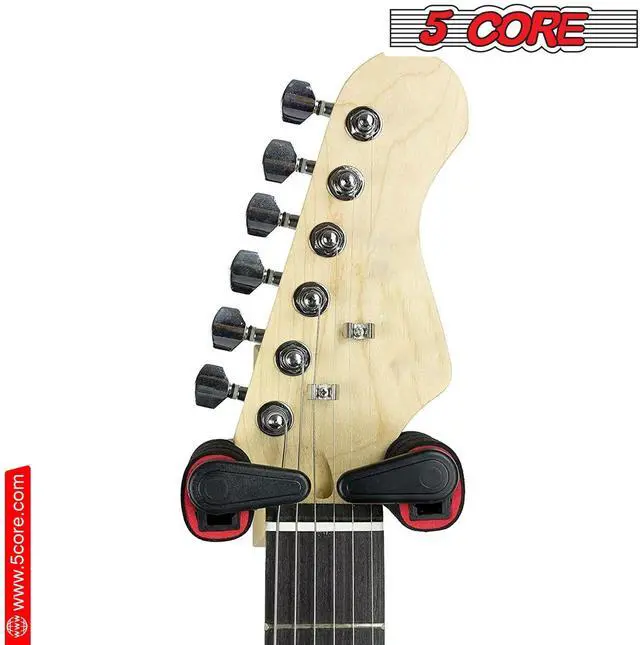 Alt view image 4 of 7 - 5 Core Guitar Wall Mount Hanger Auto Lock, Sturdy Holder for Guitars GH ABS R 1PC