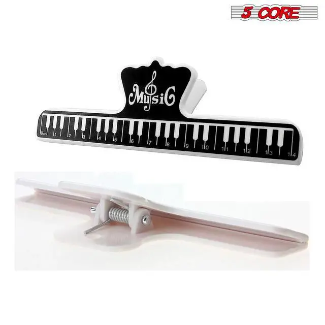 Alt view image 2 of 7 - 5 Core Music Sheet Page Holder Clip Black Durable Plastic Music Score Fixed Clips - MUS CLIP 1PC