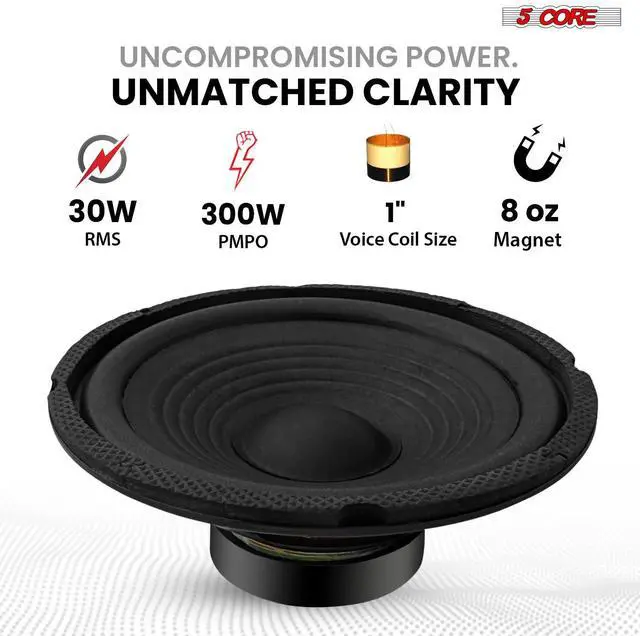 Alt view image 2 of 7 - 5 Core 6.5 Inch Subwoofer Pair 300W Peak 4OHM Car Audio Replacement Speaker Sub Woofer High Sensitivity Powerful Bass Bocinas para Carro - WF 672 2 PCS
