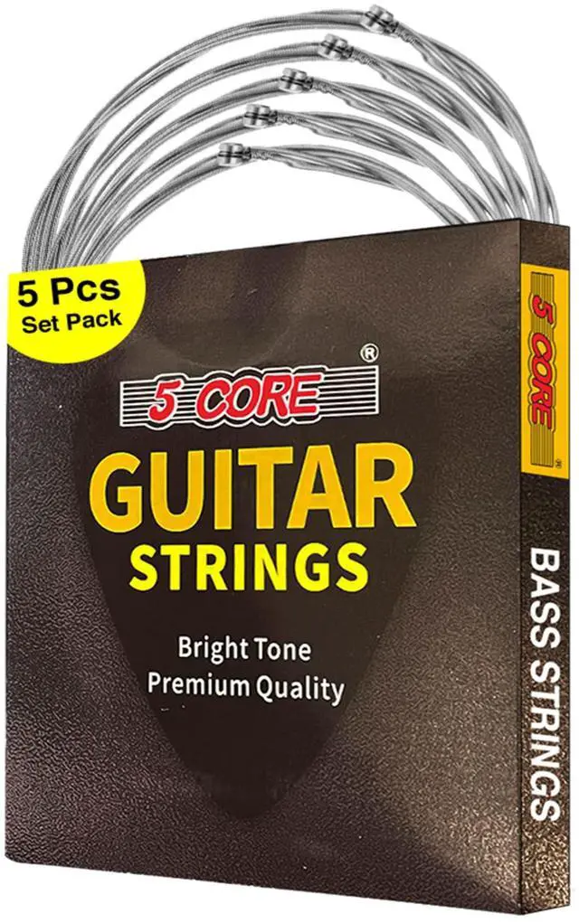 Main image of 5 Core Electric Guitar Strings Brass Phosphor Bronze Extra Light Gauge (.009.042) High Carbon Steel Core Bright & Powerful Tone 6 String Set for All Electric Guitars - GS EL