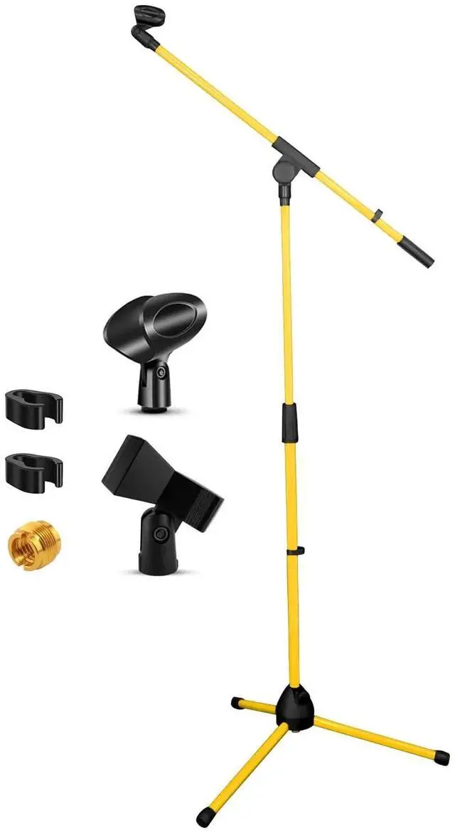 Main image of 5 Core Tripod Mic Stand Adjustable Holder Floor Microphone Boom Arm - MS 080 YLW
