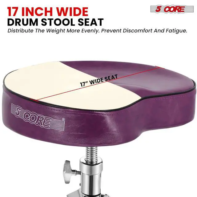 Alt view image 3 of 7 - 5 Core Drum Throne Padded Guitar Stool Saddle Drummer Seat for Adults & Kids