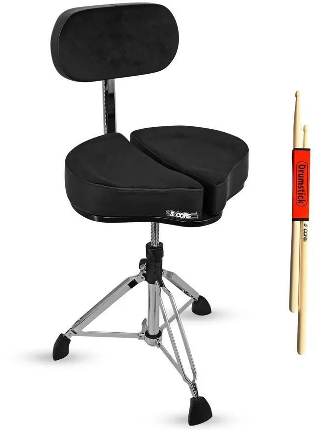 Main image of 5 Core Drum Throne Padded Guitar Stool Backrest Drummer Seat for Adults & Kids
