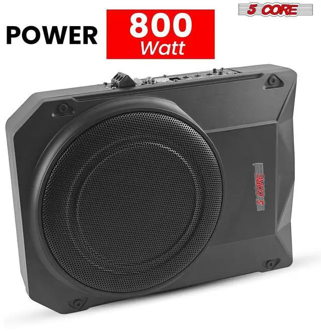 Alt view image 2 of 7 - 5 Core Inc. 10 inch Slim Under Seat Car Audio Subwoofer 800W Active Powered Under-Seat Built in Amplifier Truck Sub Woofer in Enclosure Box + Wiring Kit & Remote Control BTUBE UNDR ST 150