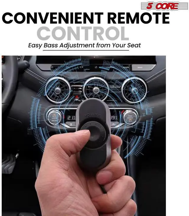 Alt view image 4 of 7 - 5 Core Inc. 10 inch Slim Under Seat Car Audio Subwoofer 800W Active Powered Under-Seat Built in Amplifier Truck Sub Woofer in Enclosure Box + Wiring Kit & Remote Control BTUBE UNDR ST 150