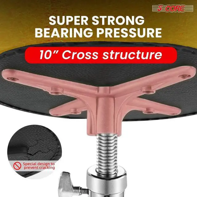 Alt view image 7 of 7 - 5 Core Drum Throne Padded Guitar Stool Adjustable Heavy Duty Music Chair Seat Universal for Adults & Kids with Anti Slip Rubber Feet - DS CH YLW SDL HD