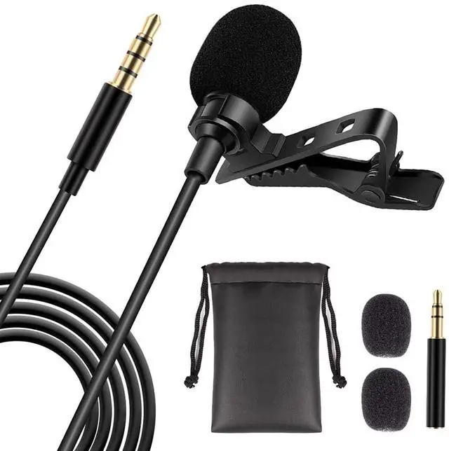 Main image of 5 Core Professional Omnidirectional Lavalier Microphone 3.5mm Clip-On Lapel Mic for Smartphone DSLR Camera PC Interview Video Camcorders Audio Recorder 5 Core CM MOB 2M