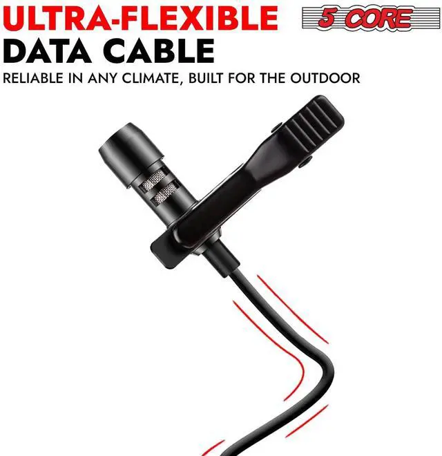 Alt view image 4 of 7 - 5 Core Professional Omnidirectional Lavalier Microphone 3.5mm Clip-On Lapel Mic for Smartphone DSLR Camera PC Interview Video Camcorders Audio Recorder 5 Core CM MOB 2M