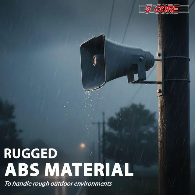 Alt view image 4 of 7 - 5 CORE 8" x 16" Outdoor PA Horn Speaker Loudspeaker 40 Watt RMS 10 Ohm Commercial Paging Megaphone Driver Horn Loud Sound Waterproof Vehicle Siren - SUH-400 1Pc