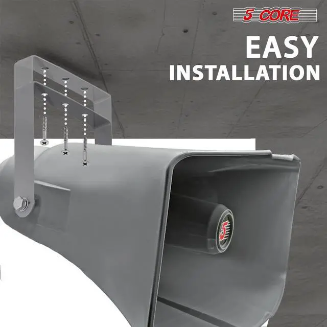 Alt view image 6 of 7 - 5 CORE 8" x 16" Outdoor PA Horn Speaker Loudspeaker 40 Watt RMS 10 Ohm Commercial Paging Megaphone Driver Horn Loud Sound Waterproof Vehicle Siren - SUH-400 1Pc