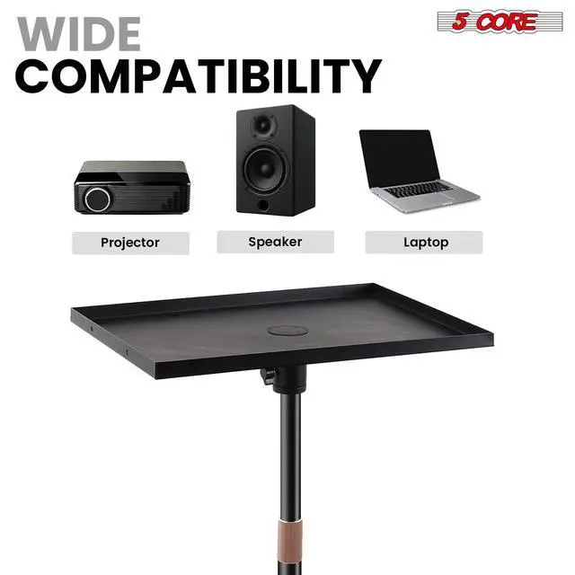 Alt view image 5 of 7 - 5 Core Projector Stand Floor Adjustable 66" Universal Projectors Support for Home Office & Studio