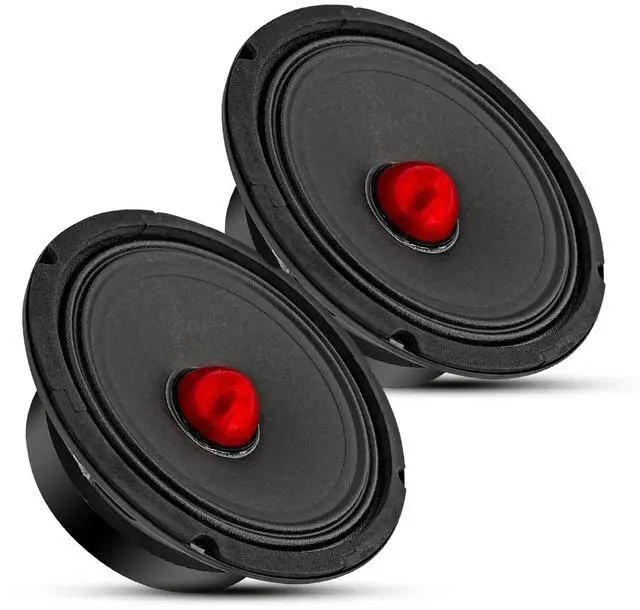 Main image of 5 CORE 6.5 Inch Midrange Car Speakers Pair 360W 4 Ohm Pair Built in Red Aluminium Super Bullet Tweeters DJ PRO Audio Stereo Subwoofer for Car or Truck - MR 6.5 BLT R 4oHM 2PCS