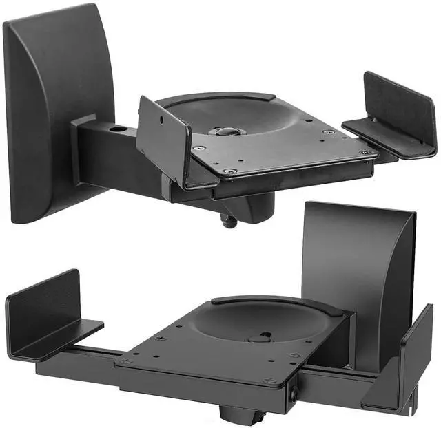 Main image of 5 Core Speaker Wall Mount Adjustable Shelf Holder Swivel 180 Degree Bookshelf Brackets - 11 Inch Space for Speakers Pair Holds Upto - 55lbs WST 04-11 Pair