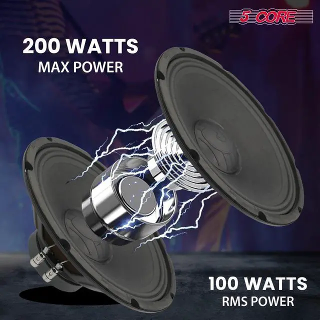 Alt view image 7 of 7 - 5 Core 12 Inch Guitar Speaker 200W 8 Ohm Amp Cabinet Replacement Amplifier Woofer