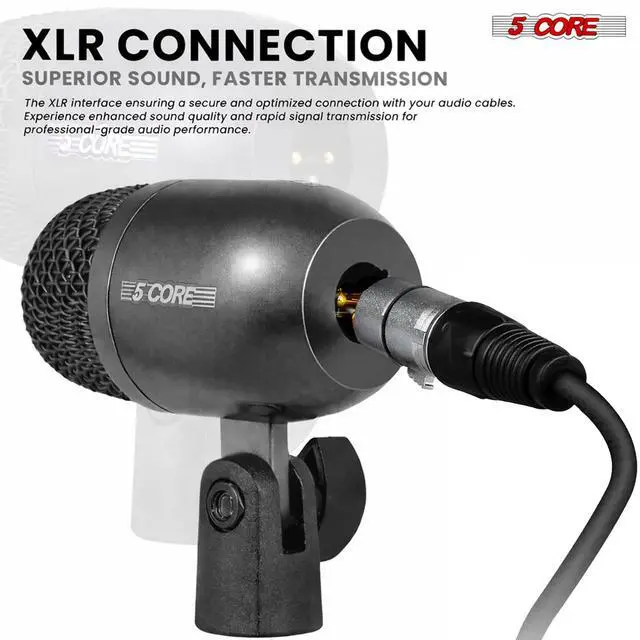 Alt view image 7 of 7 - 5 Core Tabla Mic Indian Instrument Microphone Set for Bayan & Dayan Dholak Uni-Directional Mridangam Mic for Recording Live Stage Temple & Classroom - TABLA MIC BLK