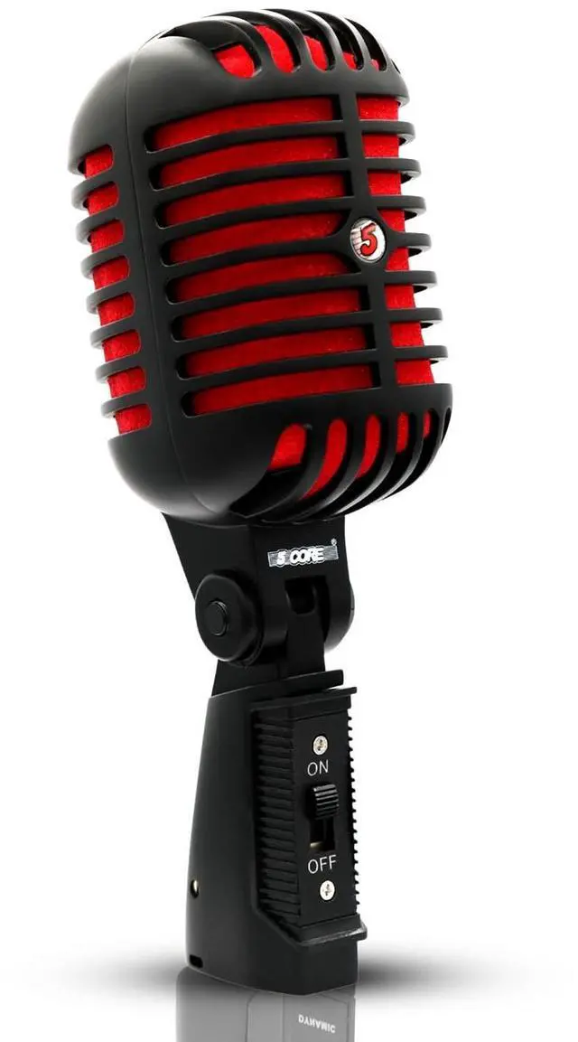 Main image of 5 Core Inc. Professional Vintage Microphone for Singing Dynamic Super Cardiod XLR Old Retro Vocal Mic Stage Unidirectional Classic Studio Microfono Recording Wired Corded for Live Performance