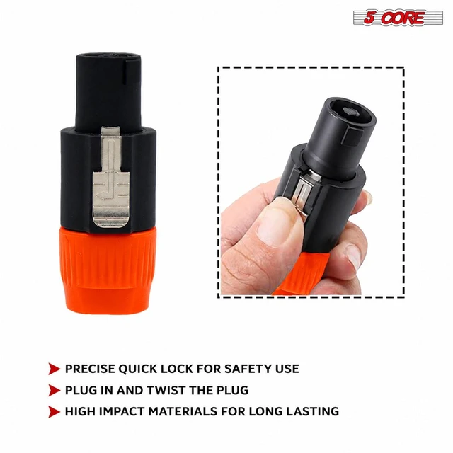 Alt view image 6 of 7 - 5Core Speakon Adapter High Quality Audio Jack Male Audio Pin Speaker Adapter Connector