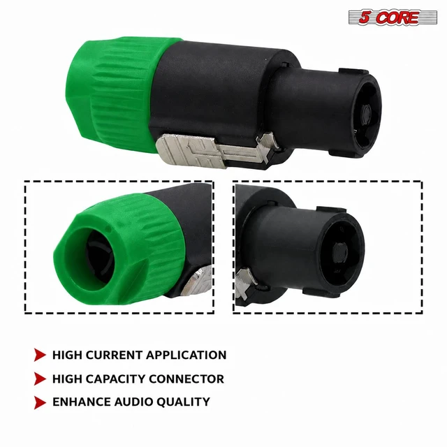 Alt view image 5 of 7 - 5Core Speakon Adapter High Quality Audio Jack Male Audio Pin Speaker Adapter Connector