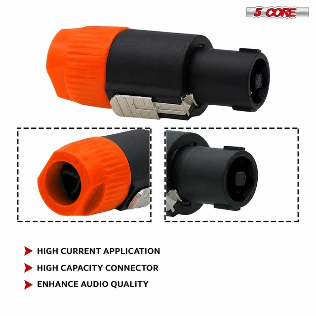 Alt view image 5 of 7 - 5Core Speakon Adapter High Quality Audio Jack Male Audio Pin Speaker Adapter Connector