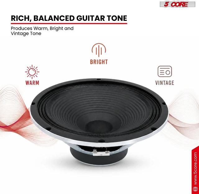 Alt view image 3 of 7 - 5Core 10 Inch Guitar Speaker 60W 16Ohm 25Oz Magnet 1.25" VC Amplifier Cabinet Driver