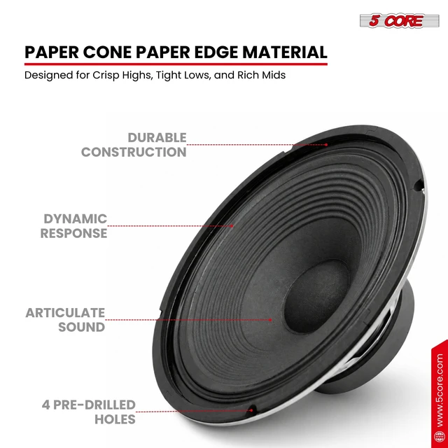 Alt view image 6 of 7 - 5 Core 12 Inch Guitar Speaker 8 Ohm Replacement Amplifier Speaker Amp Cabinet