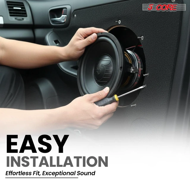 Alt view image 3 of 7 - 5 Core Car Subwoofer 10" 3000W Replacement 4 Ohm Pro Audio Deep Bass Sub Woofer