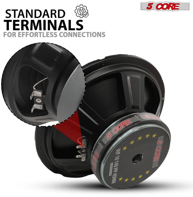 Alt view image 5 of 7 - 5 Core Car Subwoofer 10" 3000W Replacement 4 Ohm Pro Audio Deep Bass Sub Woofer