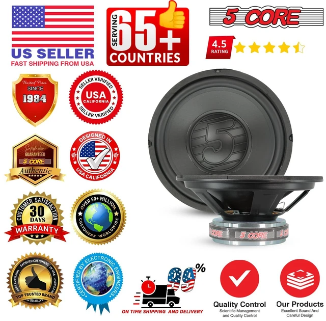 Alt view image 7 of 7 - 5 Core Car Subwoofer 10" 3000W Replacement 4 Ohm Pro Audio Deep Bass Sub Woofer