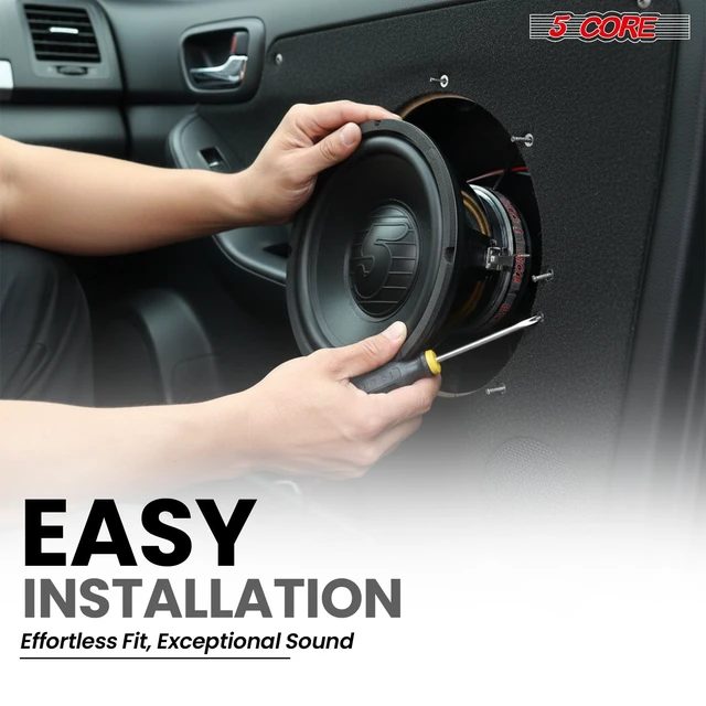 Alt view image 3 of 6 - 5 Core Car Subwoofer 2Pc 10" 3000W Replacement 4 Ohm Pro Audio Bass Sub Woofer