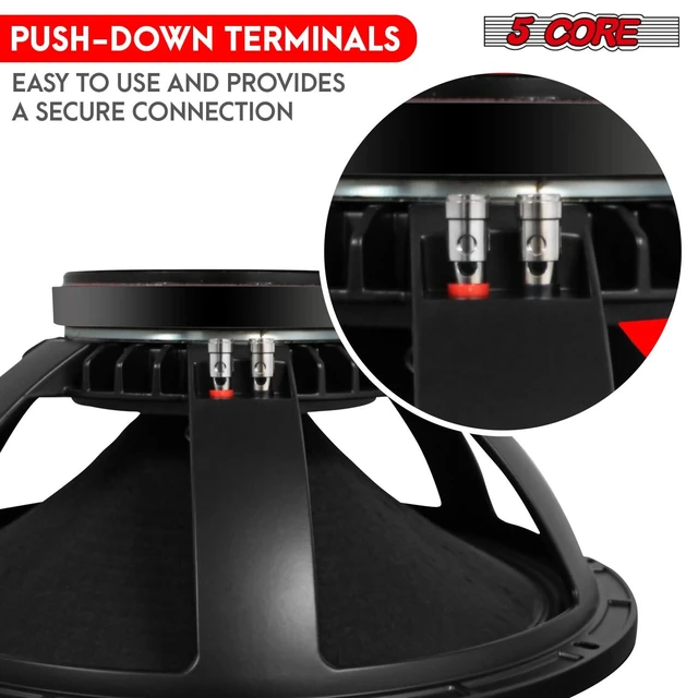 Alt view image 7 of 7 - 5Core 18" Subwoofer Speaker 600W RMS 8Ohm Replacement Audio PA DJ Sub Woofer